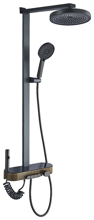 NEVIO система душевая, верхний и ручной душ ABS, шланг PVC Ceruttispa - артикул K0000319118