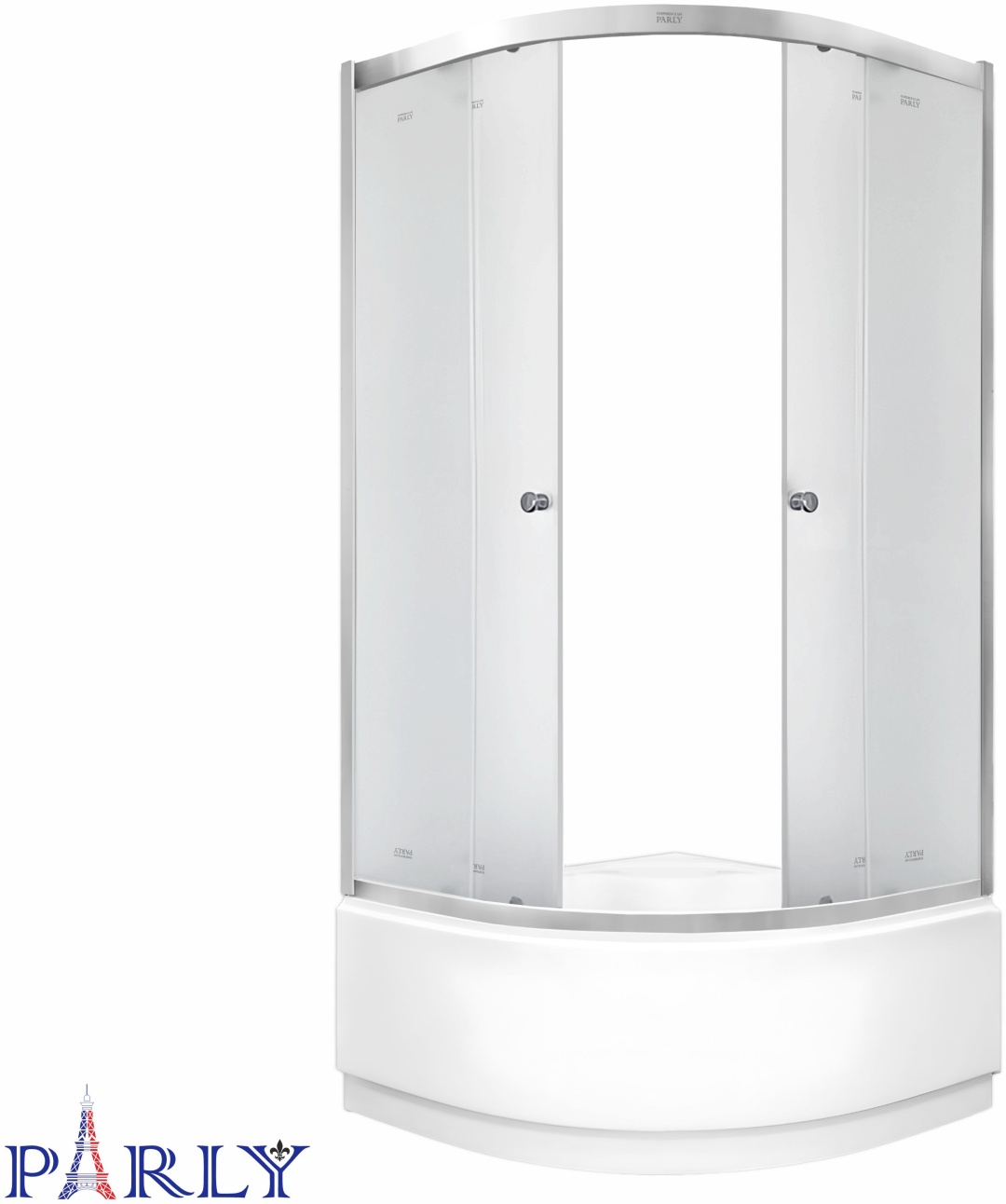 ZF90N PARLY(90*90*195) душевой уголок,матовое стекло 4мм, профиль матовый хром, высокий поддон - артикул K0000327604