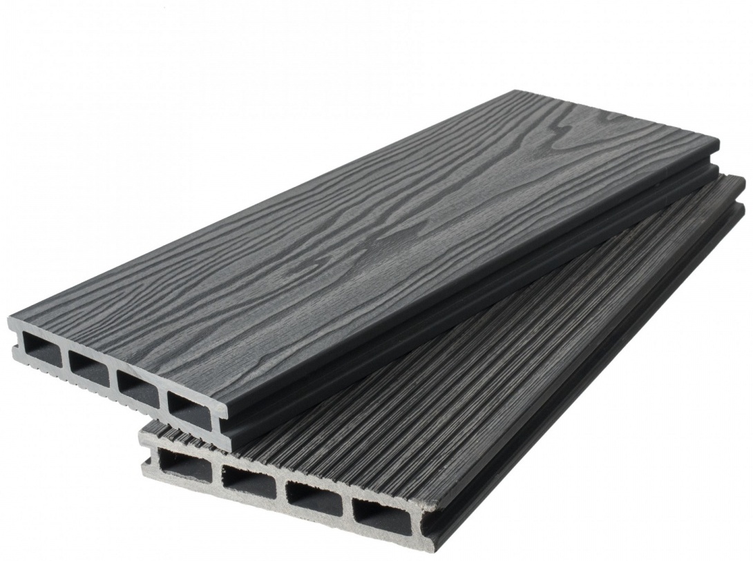 Террасная доска 3Dmicro TalverWood 150*25*3000 Серый браш. двусторонн (3D\ вельвет)м.п - артикул K0000319225