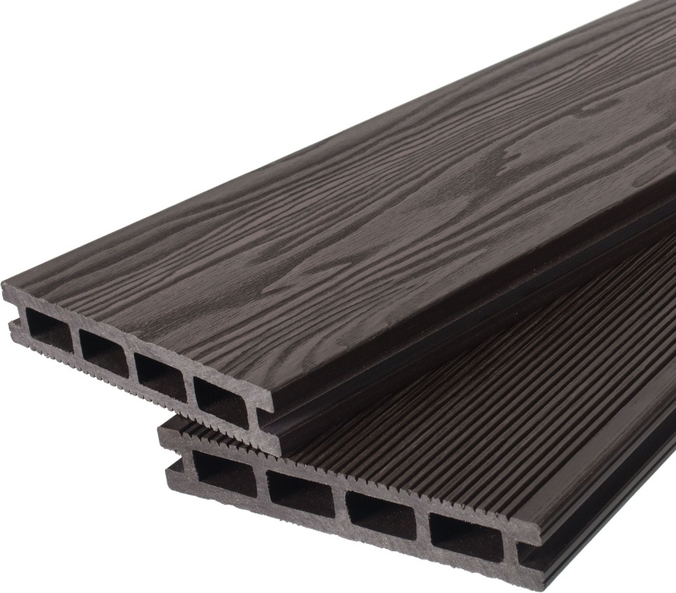 Террасная доска 3Dmicro TalverWood 150*25*4000 Венге браш. двусторонн (текстура вельвет) - артикул K0000319301