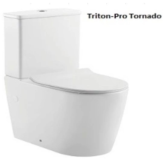Унитаз напольный Triton-Pro Торнадо Силва (Tornado Silva) TR-SL-2660, сиденье, фурнитура - артикул K0000328542