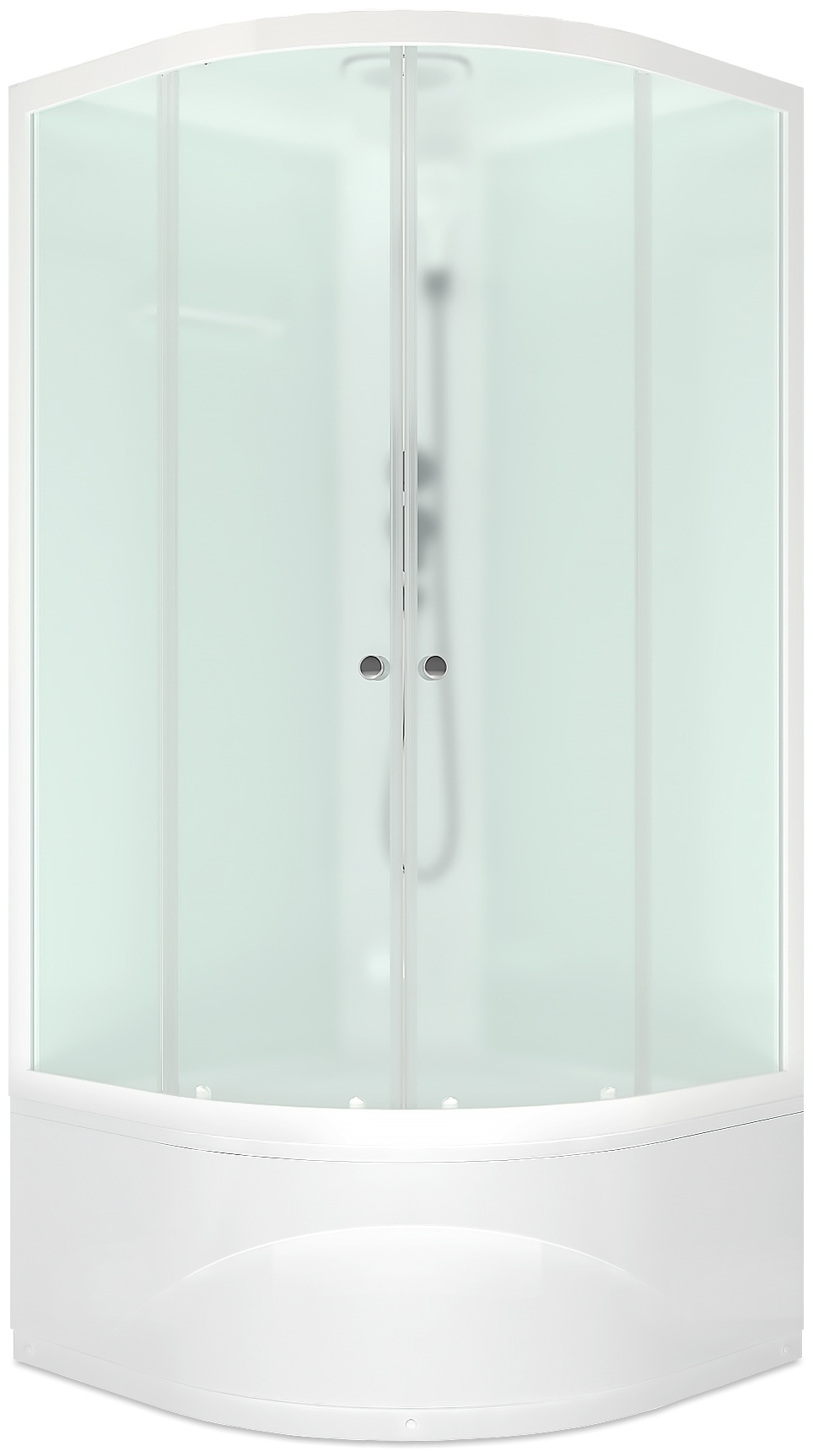 Домани Delight Slim High (99) 90*90 (БЕЗ пульта, бел.стенки, сатин мат.стекло, выс.поддон) + сборка - артикул K0000077528