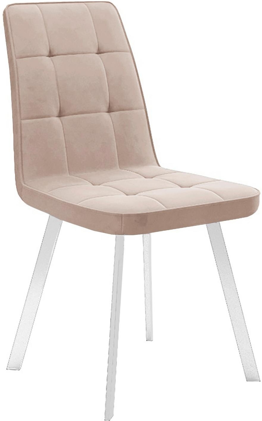 Стул DikLine 207 B03 BEIGE, ножки белые - артикул K0000325214