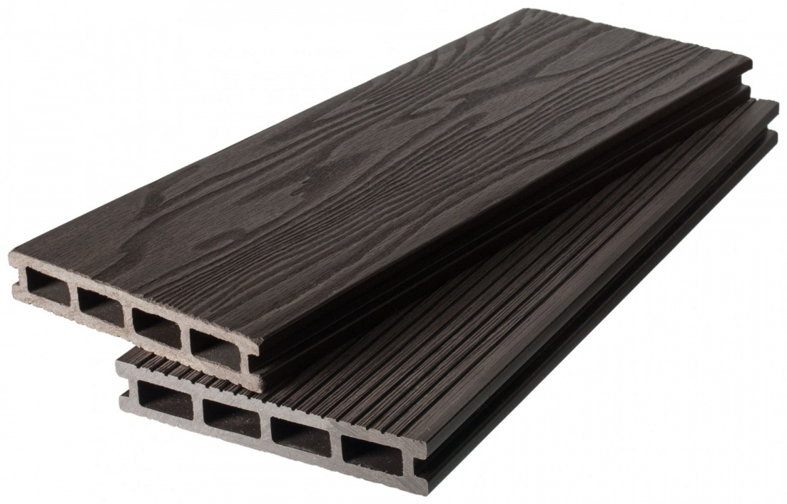 Террасная доска 3Dmicro TalverWood 150*25*3000 Венге браш. двусторонн (3D\ вельвет)м.п - артикул K0000319237