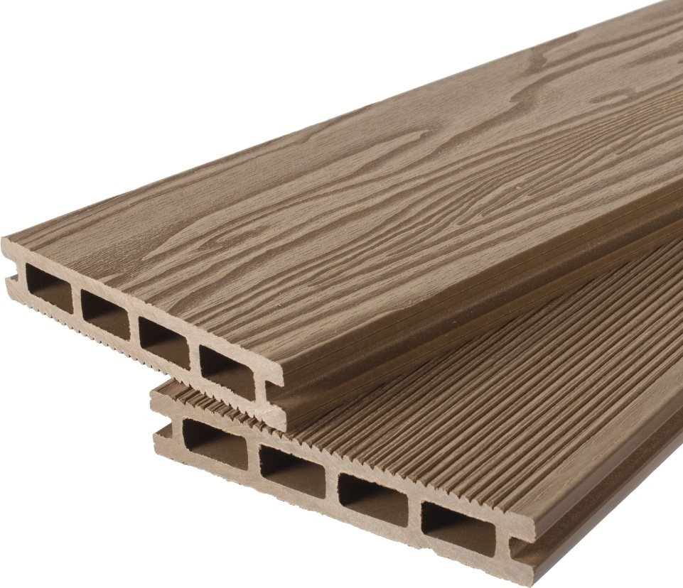 Террасная доска 3Dmicro TalverWood 150*25*3000 Орех браш. двусторон (текстура вельвет)м.п - артикул K0000319263