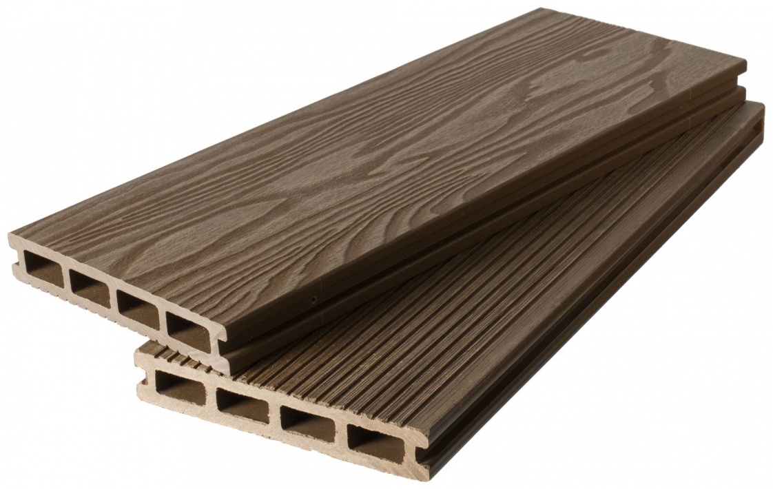 Террасная доска 3Dmicro TalverWood 150*25*6000 Орех браш. двусторон (текстура вельвет)м.п - артикул K0000319266