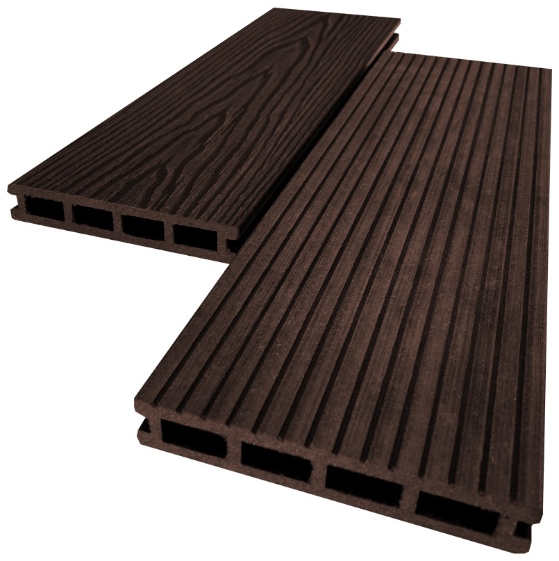 Террасная доска  AIWOOD 150*25*1000  Венге  брашинг 3D-вельвет двусторонняя м.п - артикул K0000319335