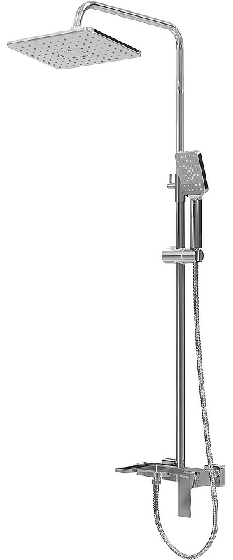 Душевая стойка Grossman Style 500.K35.05.100 с верхним душем,ручной лейкой и смесителем,хром глянцевый,1 место - артикул K0000227258