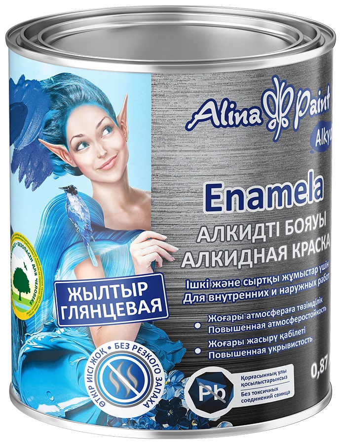 Alina Paint Alkyd, Enamela - 760 2,7 кг. жёлто-коричневая, глянцевая - артикул K0000315793