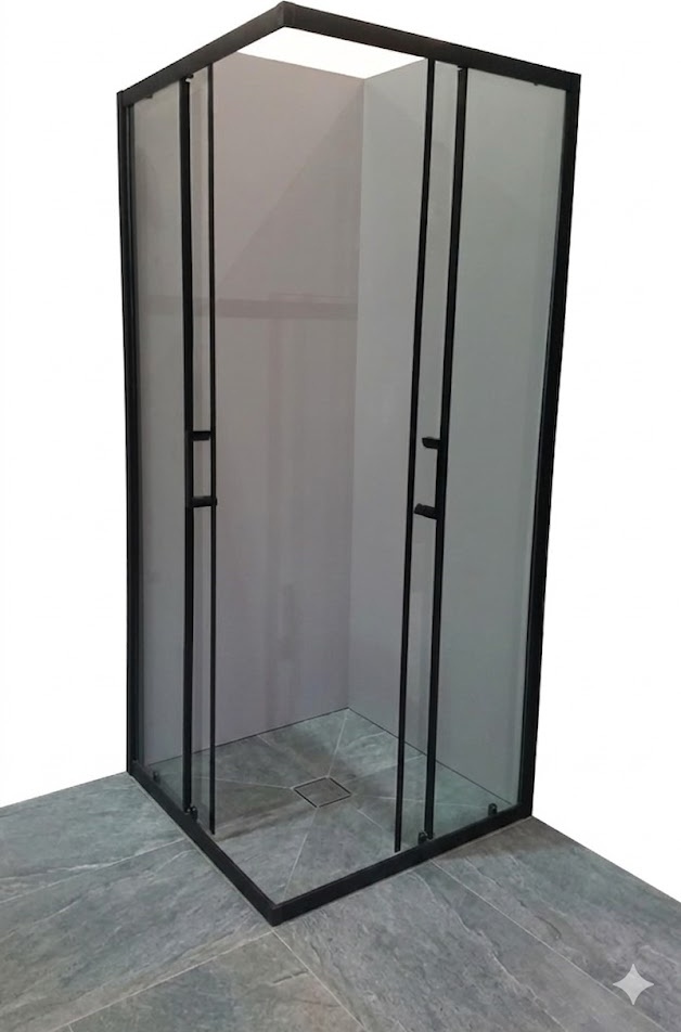 Душевая кабина EBATH SGL-3002B 5mm 900*900*1900 матовый черный без поддона - артикул K0000342269