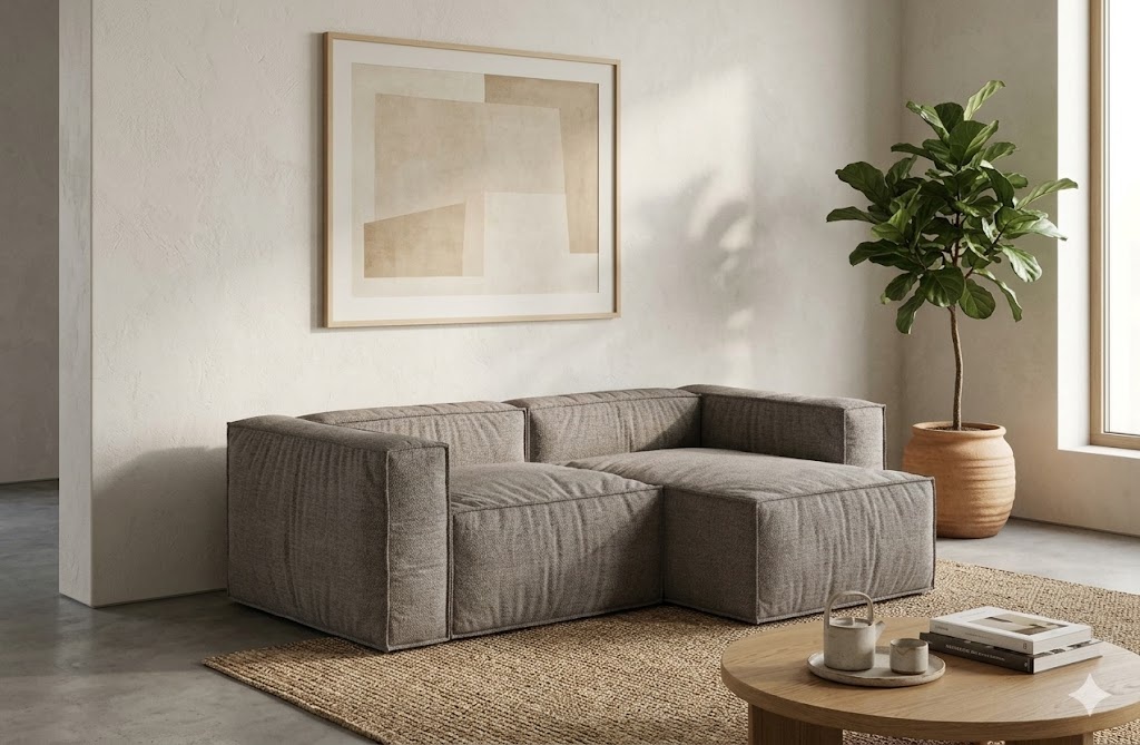 "Бриошь" Диван Brioche Memori компакт угл пр\лев Basic без подушек - артикул K0000327292