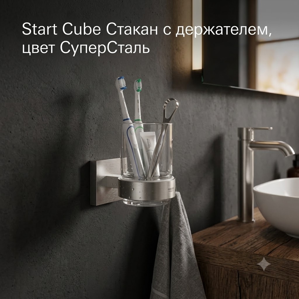 Start Cube Стакан с держателем, цвет СуперCталь - артикул K0000343598