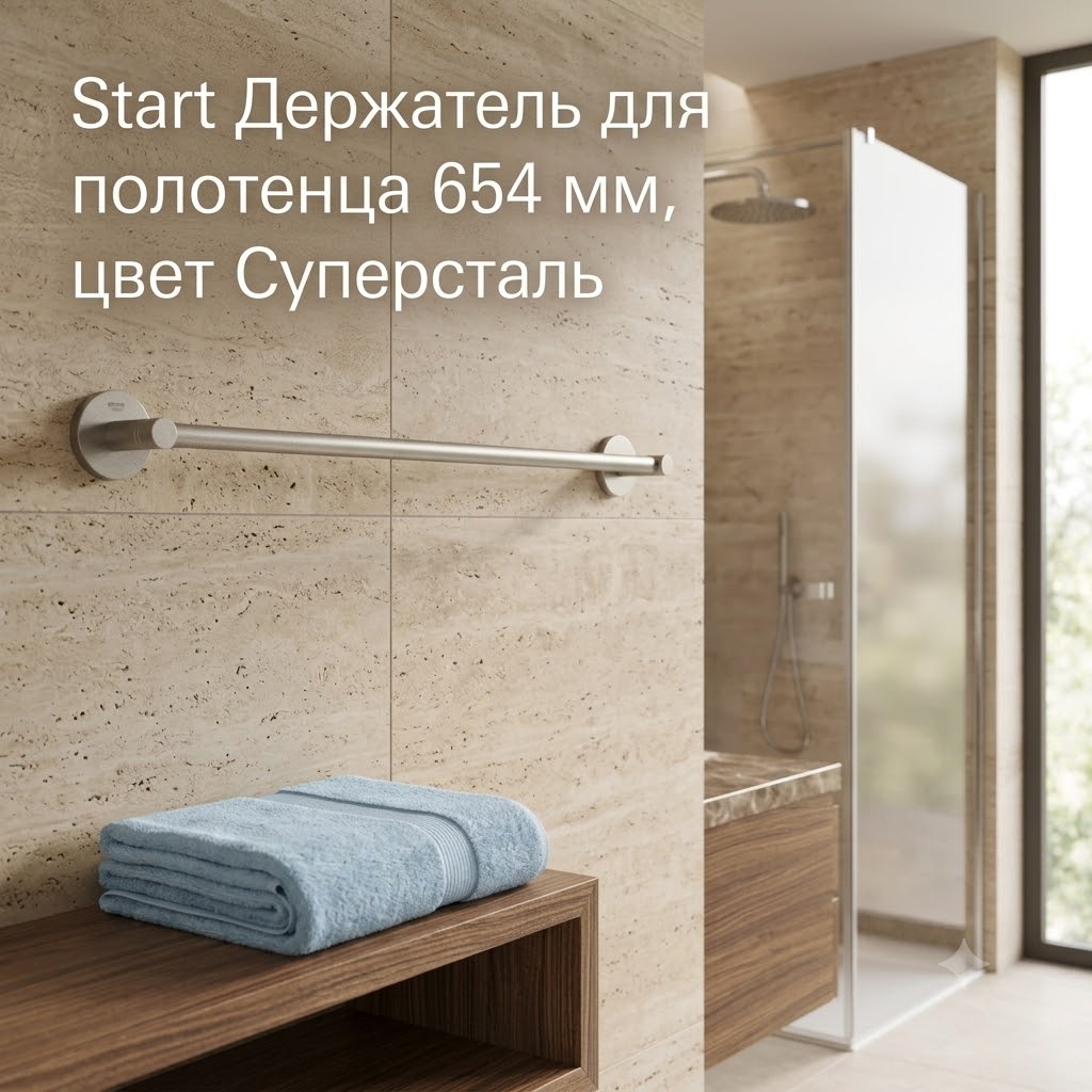 Start Держатель для полотенца 654 мм, цвет СуперCталь - артикул K0000343548