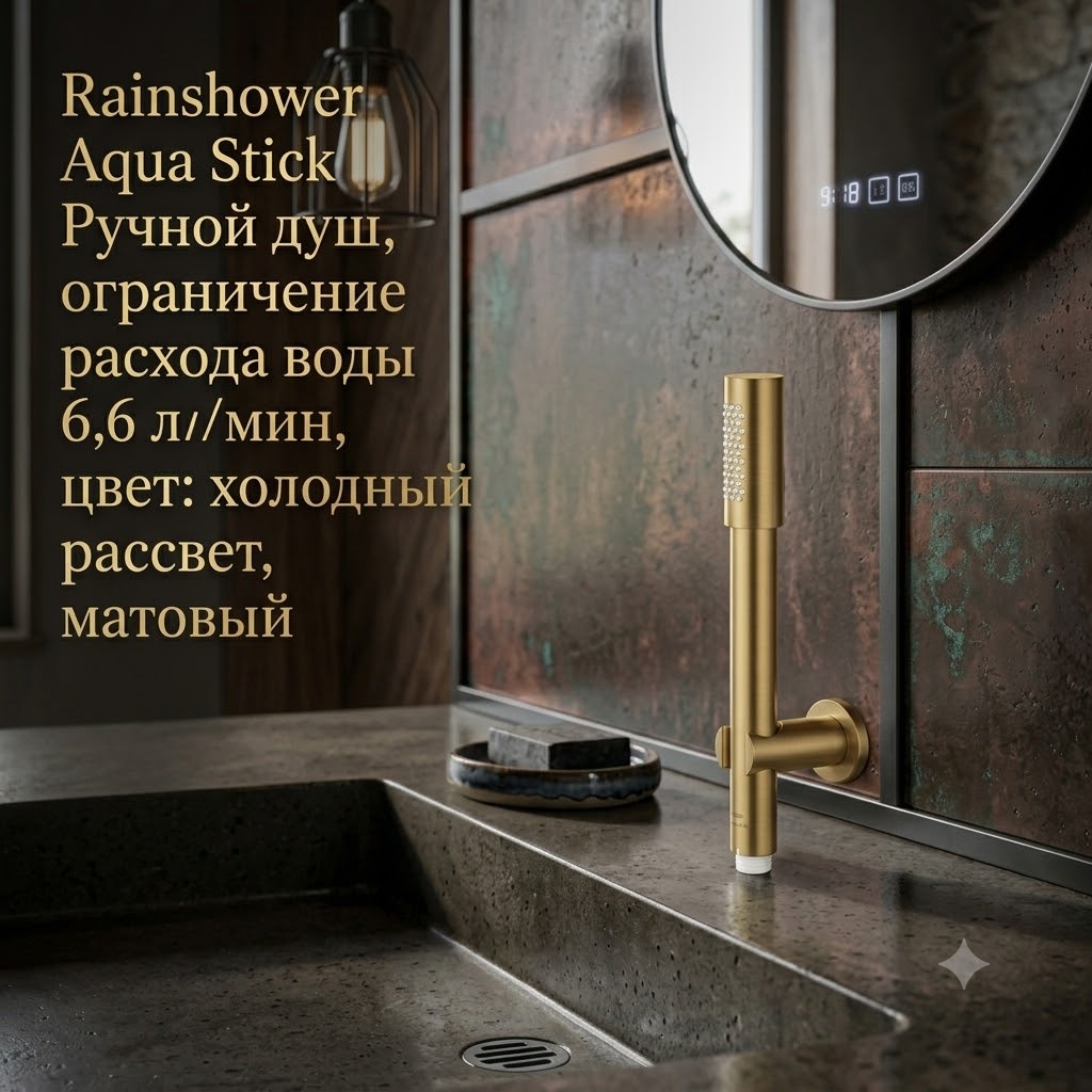 Rainshower Aqua Stick Ручной душ, ограничение расхода воды 6,6 л/мин, цвет: холодный рассвет, матовый - артикул K0000343592