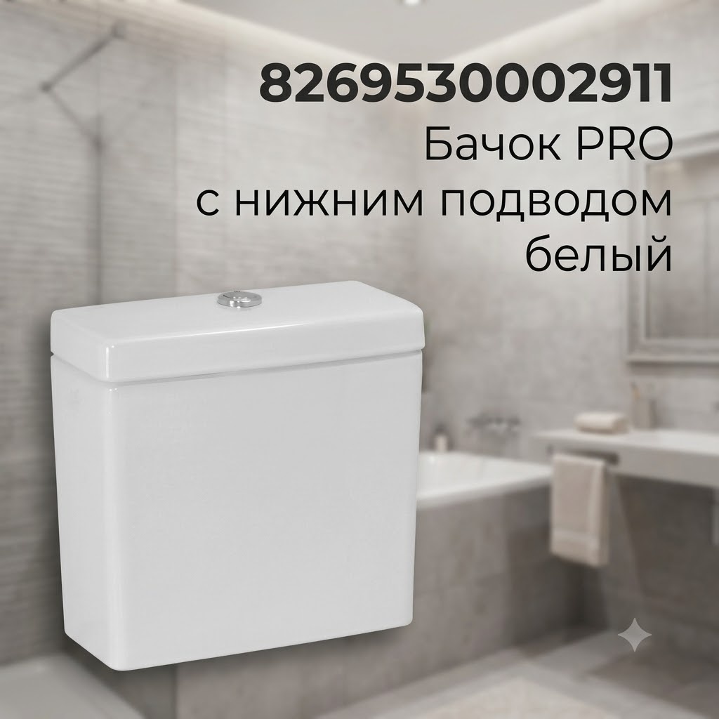 8269530002911 Бачок PRO с нижним подводом белый - артикул K0000342904