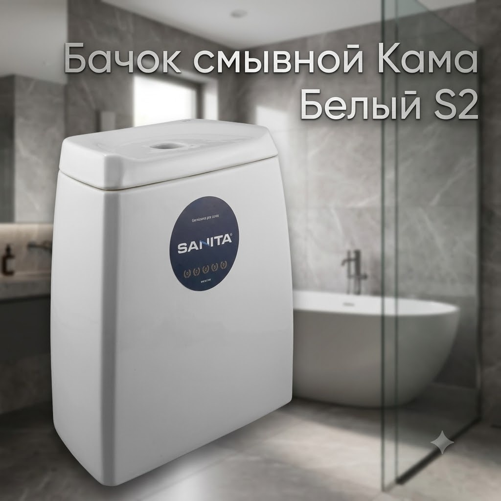 Бачок смывной Кама Белый S2 - артикул K0000342918