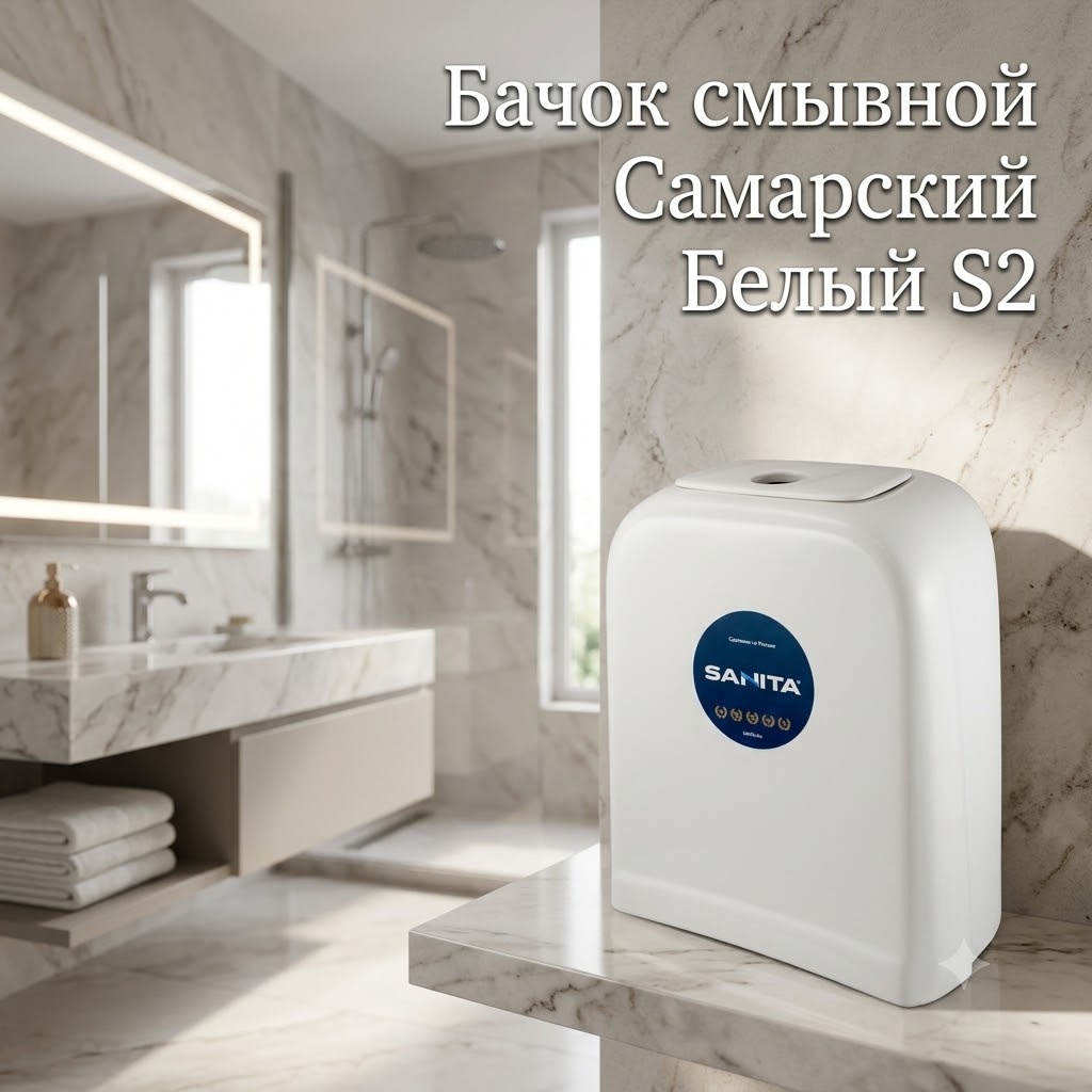 Бачок смывной Самарский Белый S2 - артикул K0000342923