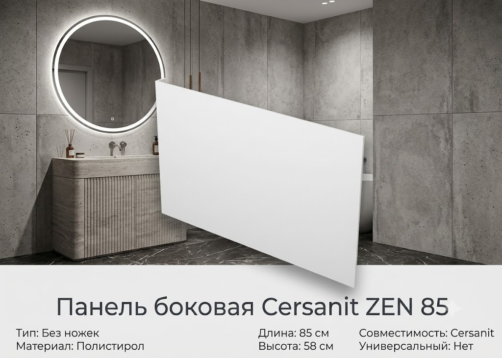 Панель боковая Cersanit ZEN 85 PB-ZEN*85 - артикул K0000342937