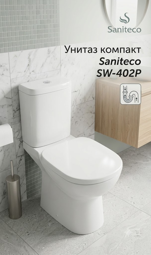Унитаз компакт Saniteco SW-402P - артикул K0000343060