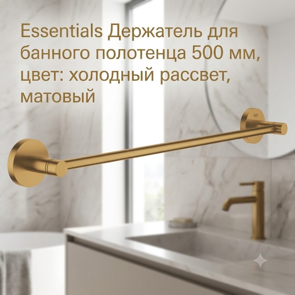 Essentials Держатель для банного полотенца 500 мм, цвет: холодный рассвет, матовый - артикул K0000343511