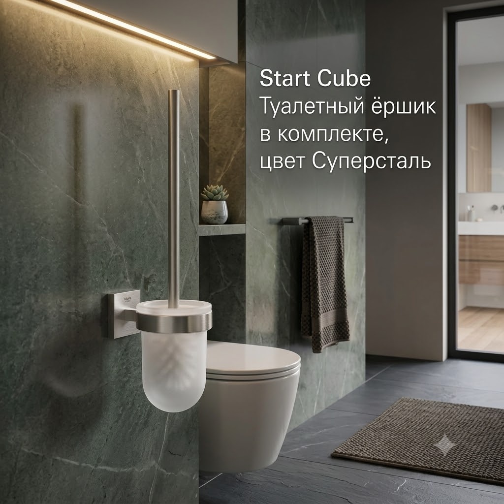 Start Cube Туалетный ёршик в комплекте, цвет СуперCталь - артикул K0000343552