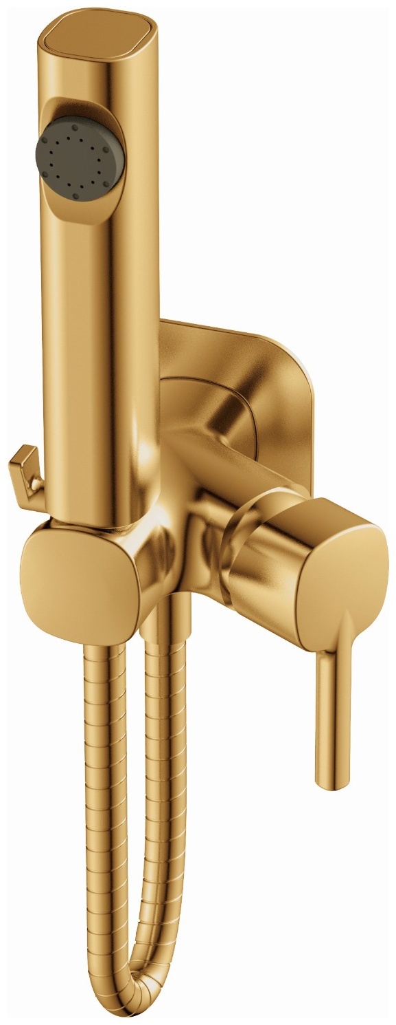 Смеситель с гигиеническим душем Haiba HB 5518-5, золото - артикул K0000344315