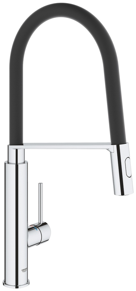 Смеситель для кухни с профессиональной лейкой, черный/хром Grohe Concetto 31491000 - артикул K0000316537