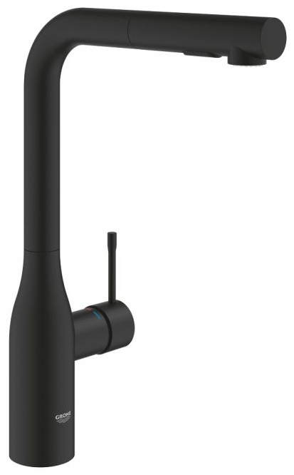 Смеситель для кухни, выдвижной излив, черный Grohe Essence 30504KF0 - артикул K0000316545