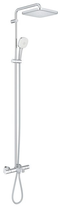 Душевая система с термостатом для ванны, хром Grohe Tempesta 250 Cube 26691001 - артикул K0000316426
