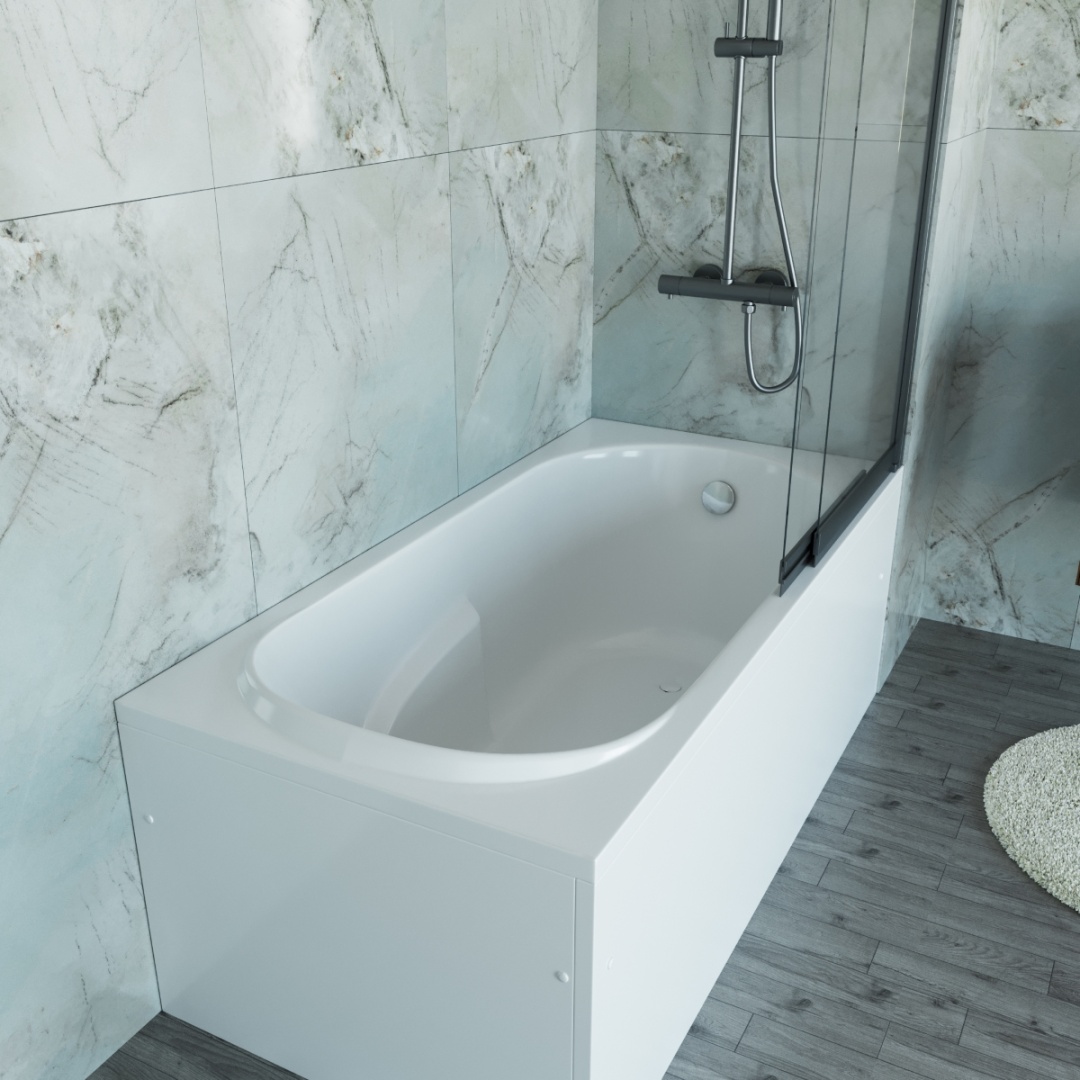 Ванна акриловая Vincea VBT-2A150-LG с ножками 1500*750*470, пристенная, цвет белый, , шт - артикул K0000271225