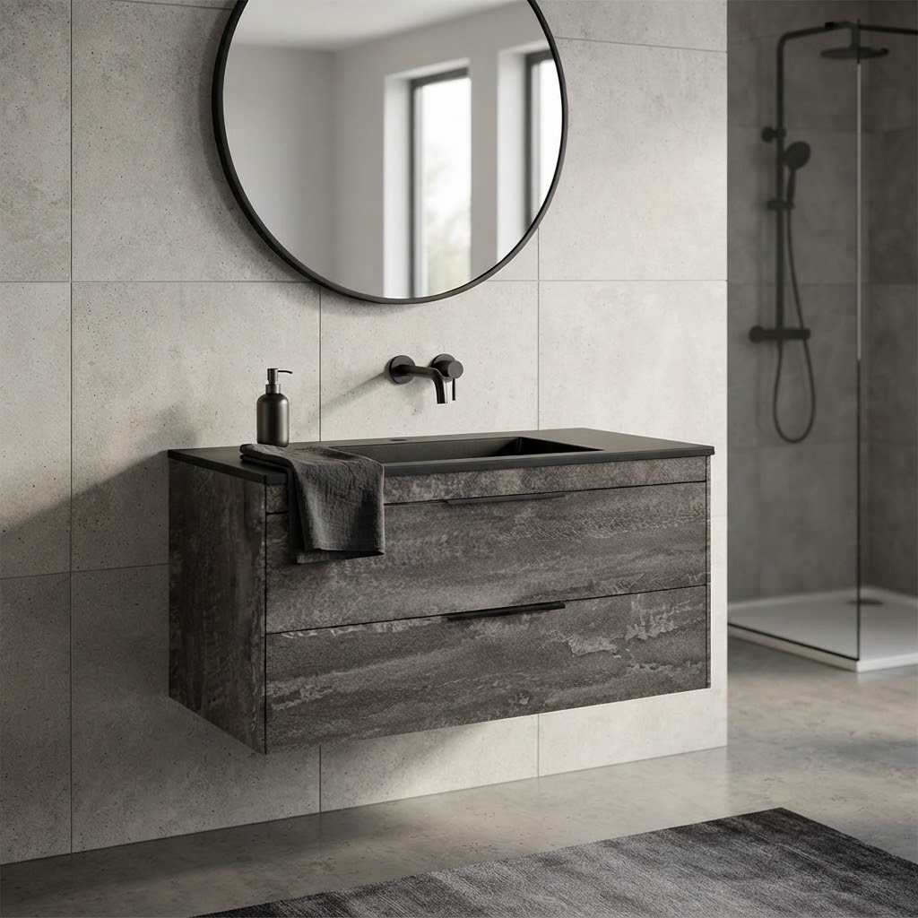 База под раковину Chiara 2D 1000 подвесная, 2 выкатных ящика soft-close, G.Stone - артикул K0000216817