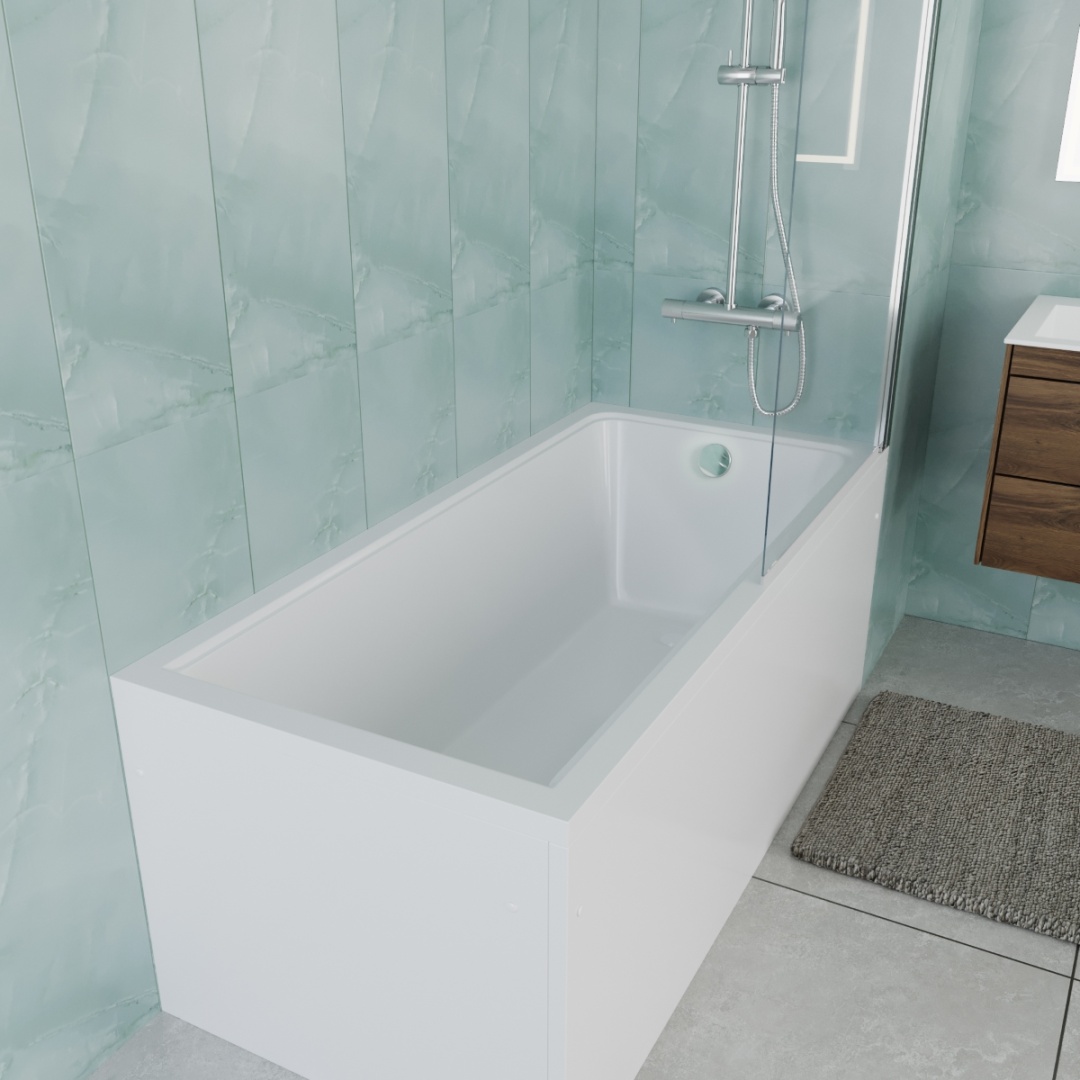 Ванна акриловая Vincea VBT-2G150-FR с каркасом 1500*700*470, пристенная, цвет белый, , шт - артикул K0000271232