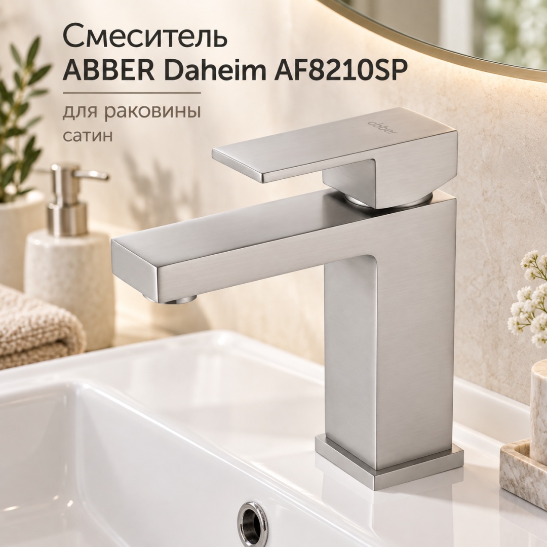 Смеситель ABBER Daheim AF8210SP для раковины, сатин - артикул K0000321300