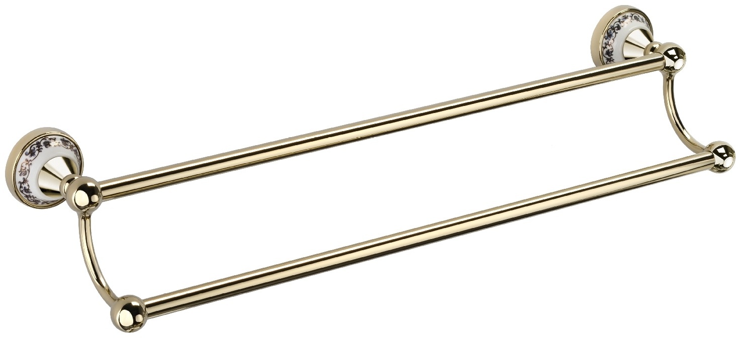 "GOLD BOGEMA" Полотенцедержатель трубчатый 2-ой (60 см.) FX-78502G (к/к 10) - артикул K0000044780